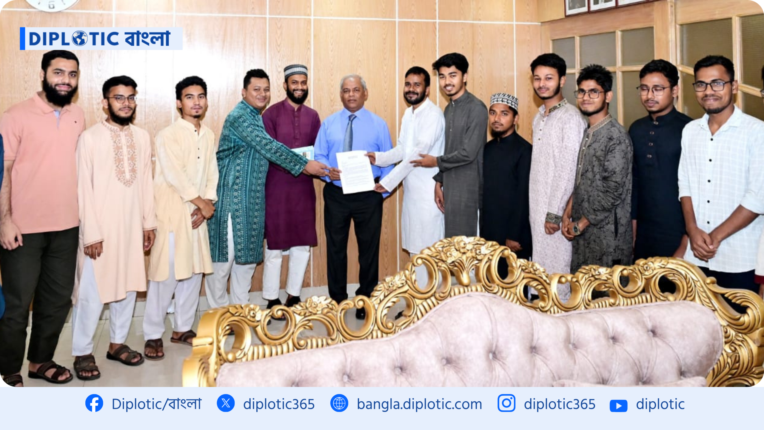 চবি উপাচার্যের সঙ্গে ছাত্রসেনার সৌজন্য সাক্ষাৎ: ১৫ দফা দাবি সম্বলিত স্মারকলিপি প্রদান